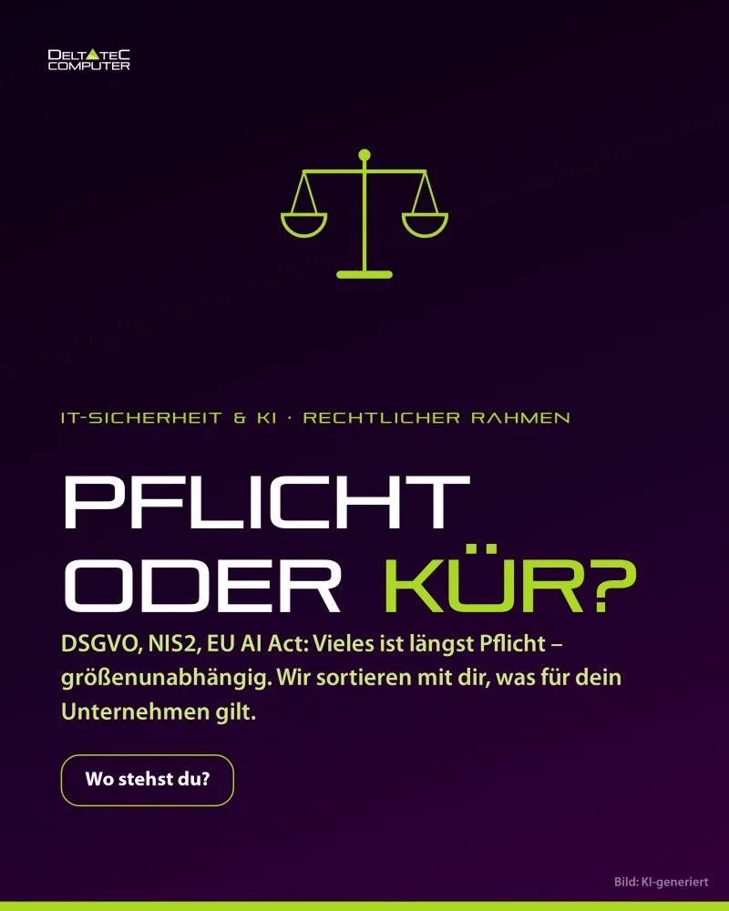 IT-Sicherheit und KI — was ist Pflicht, was ist freiwillig