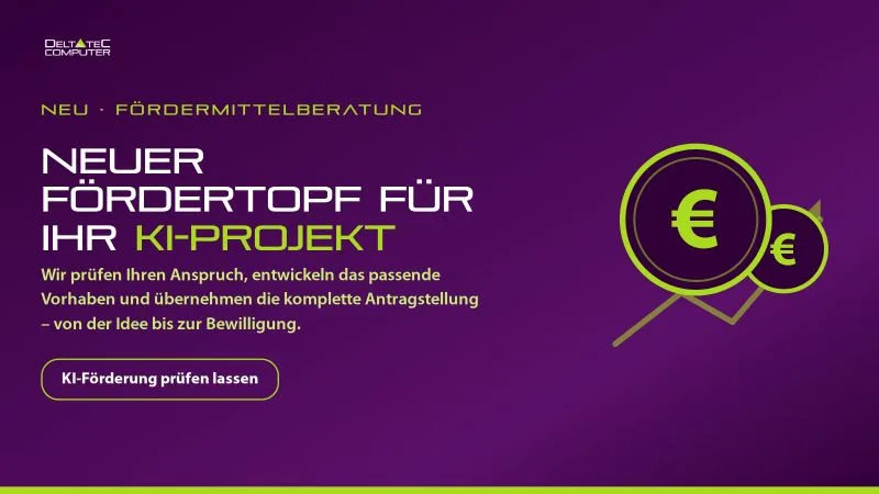 KI-Förderung: bis zu 25.000 Euro Fördersumme für KI-Projekte im Mittelstand