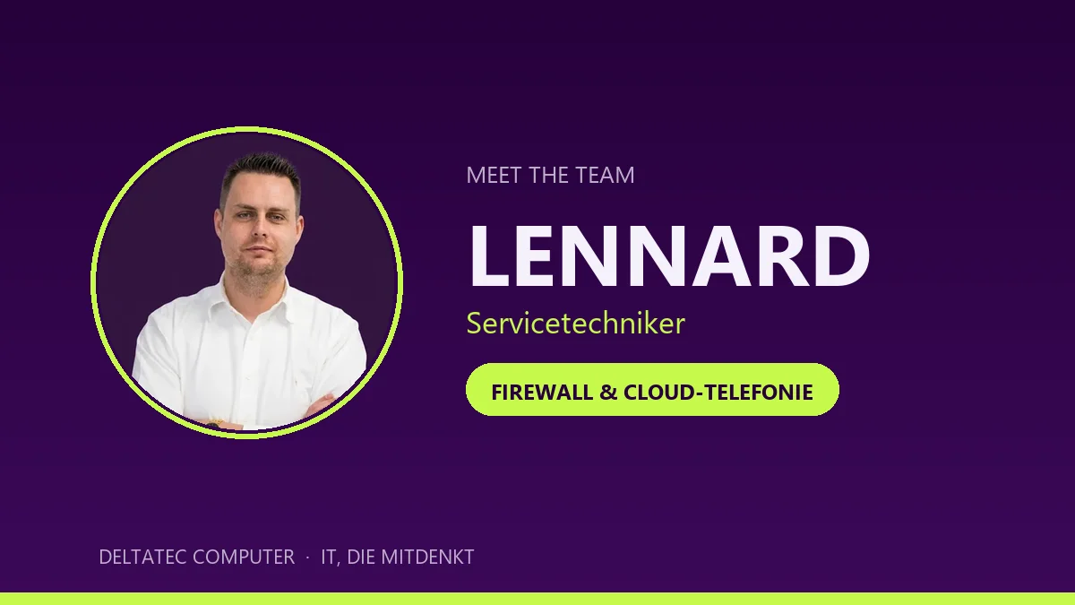 Lennard Conrady, Servicetechniker bei Deltatec Computer